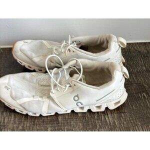 On Cloud 6 Womens Running Shoes White Mesh Lightweight Cushioned Sneakers Size 9